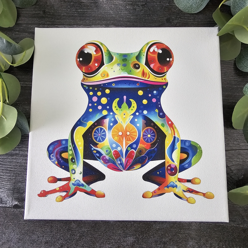 Colorful Frog Canvas Art